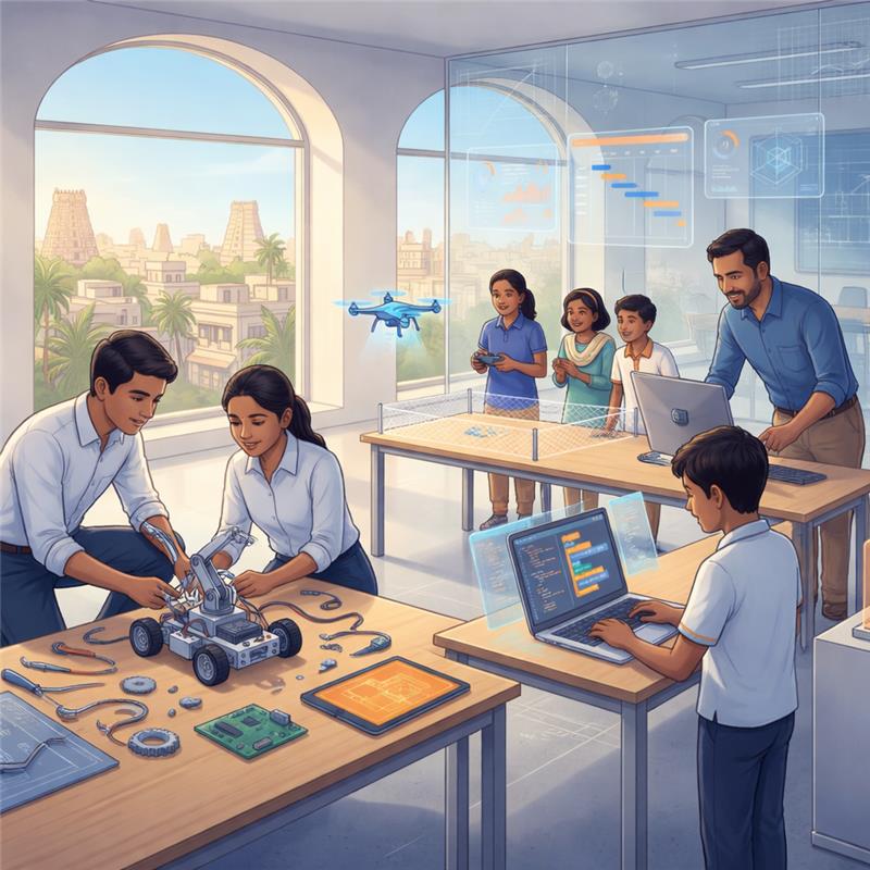 Happy children at summer camp